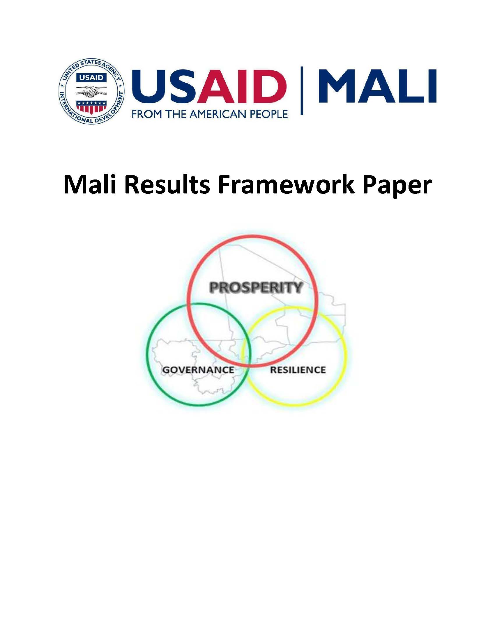USAID/Mali Results Framework Paper 2015-2019