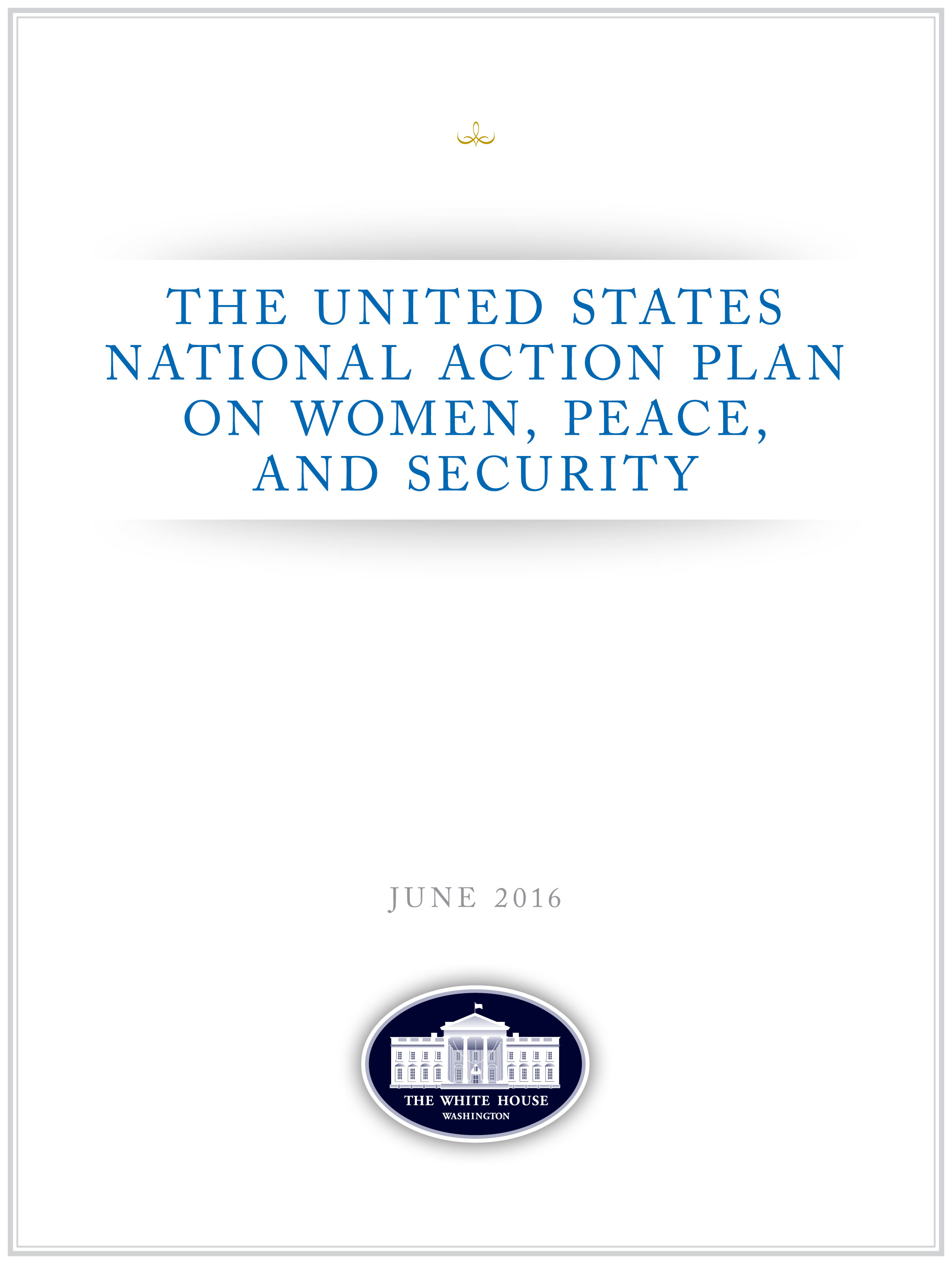 National Action Plan on Women, Peace, and Security (2016)