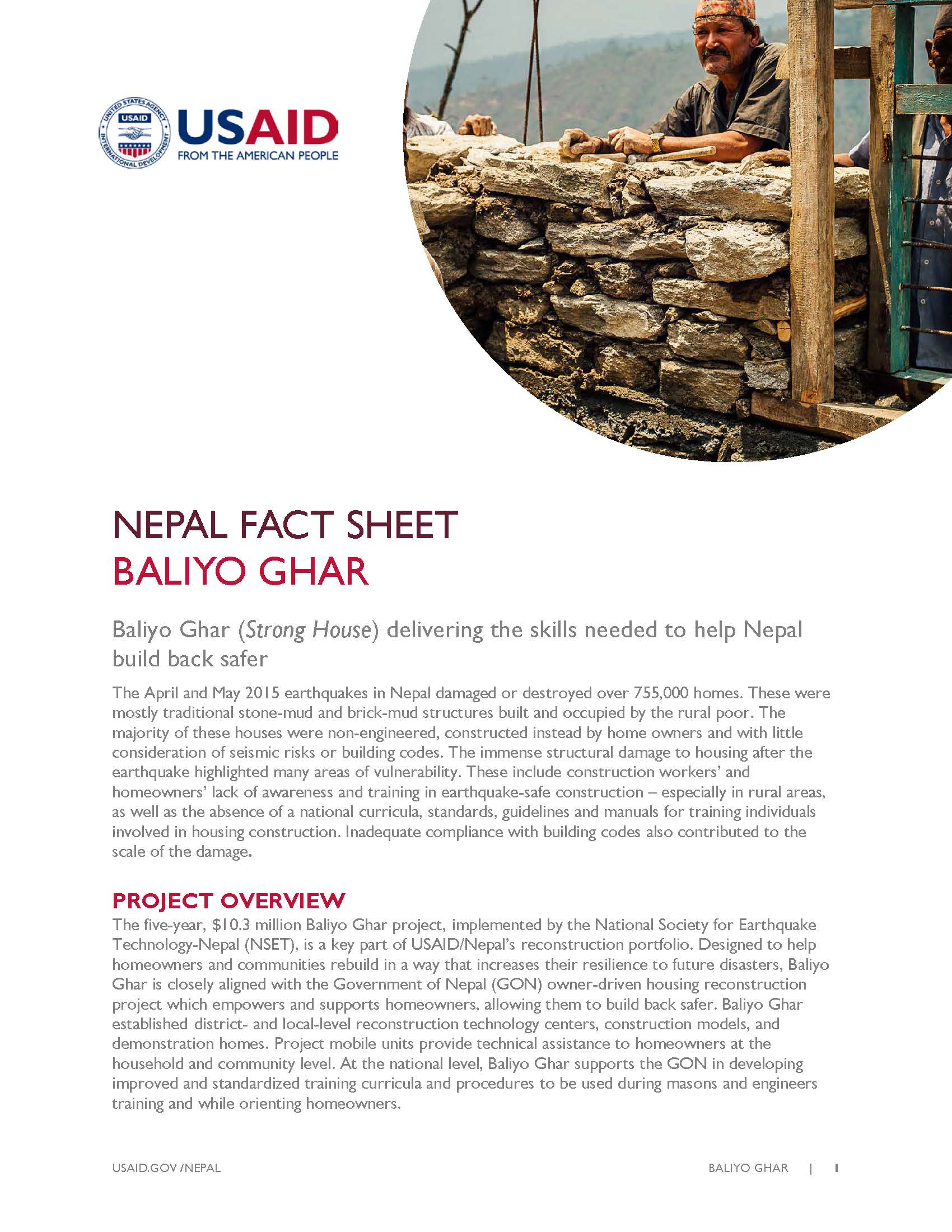 Fact Sheet: BALIYO GHAR