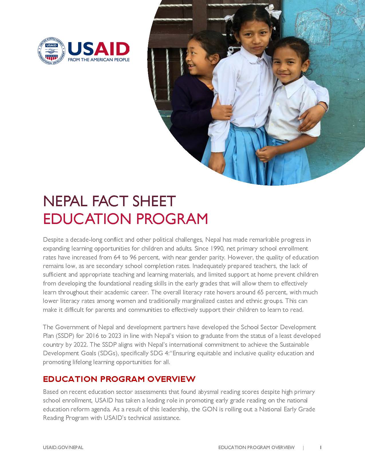 Fact Sheet: EDUCATION PROGRAM 