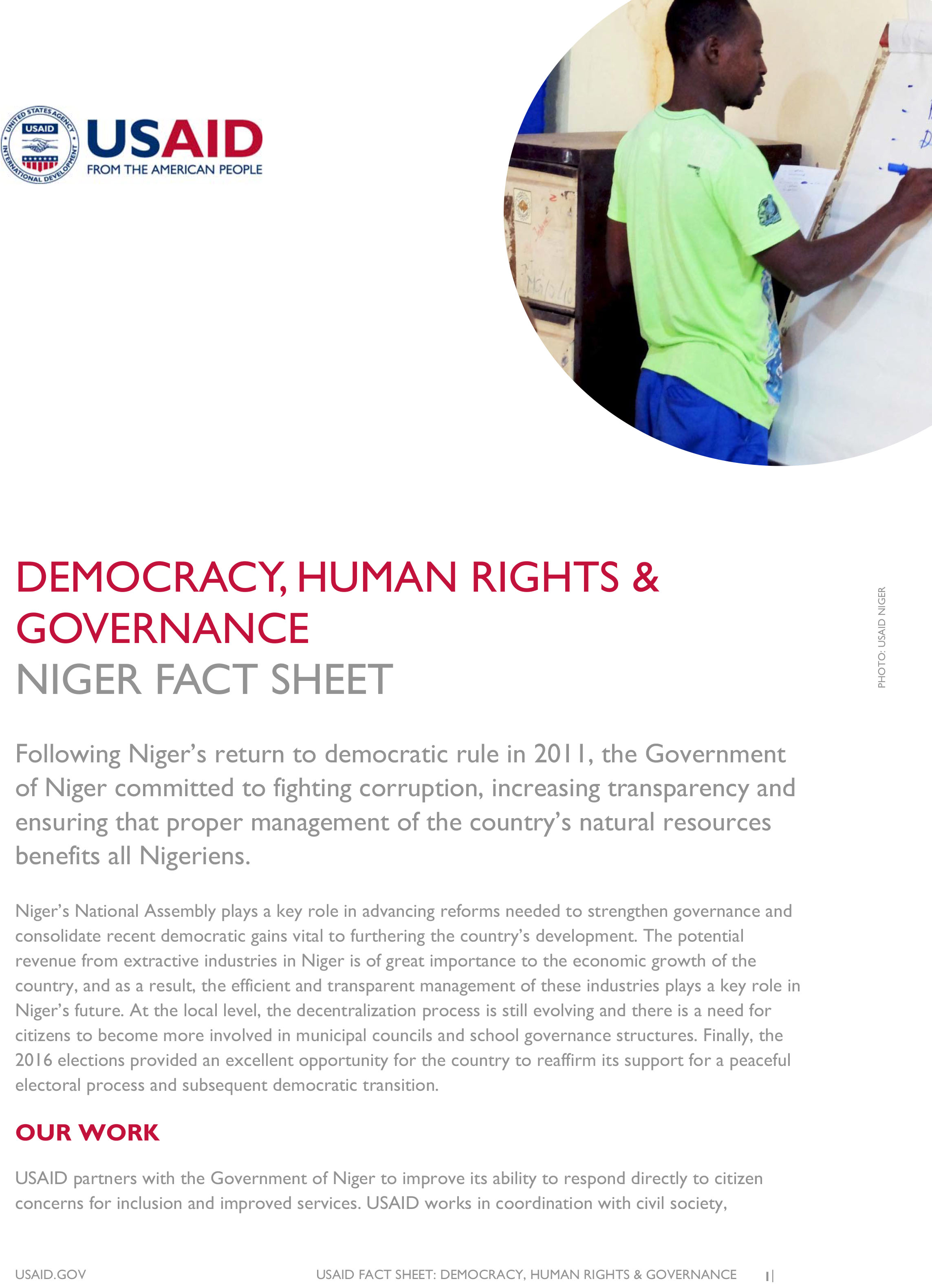 Niger Democracy, Human Rights and Governance Fact Sheet