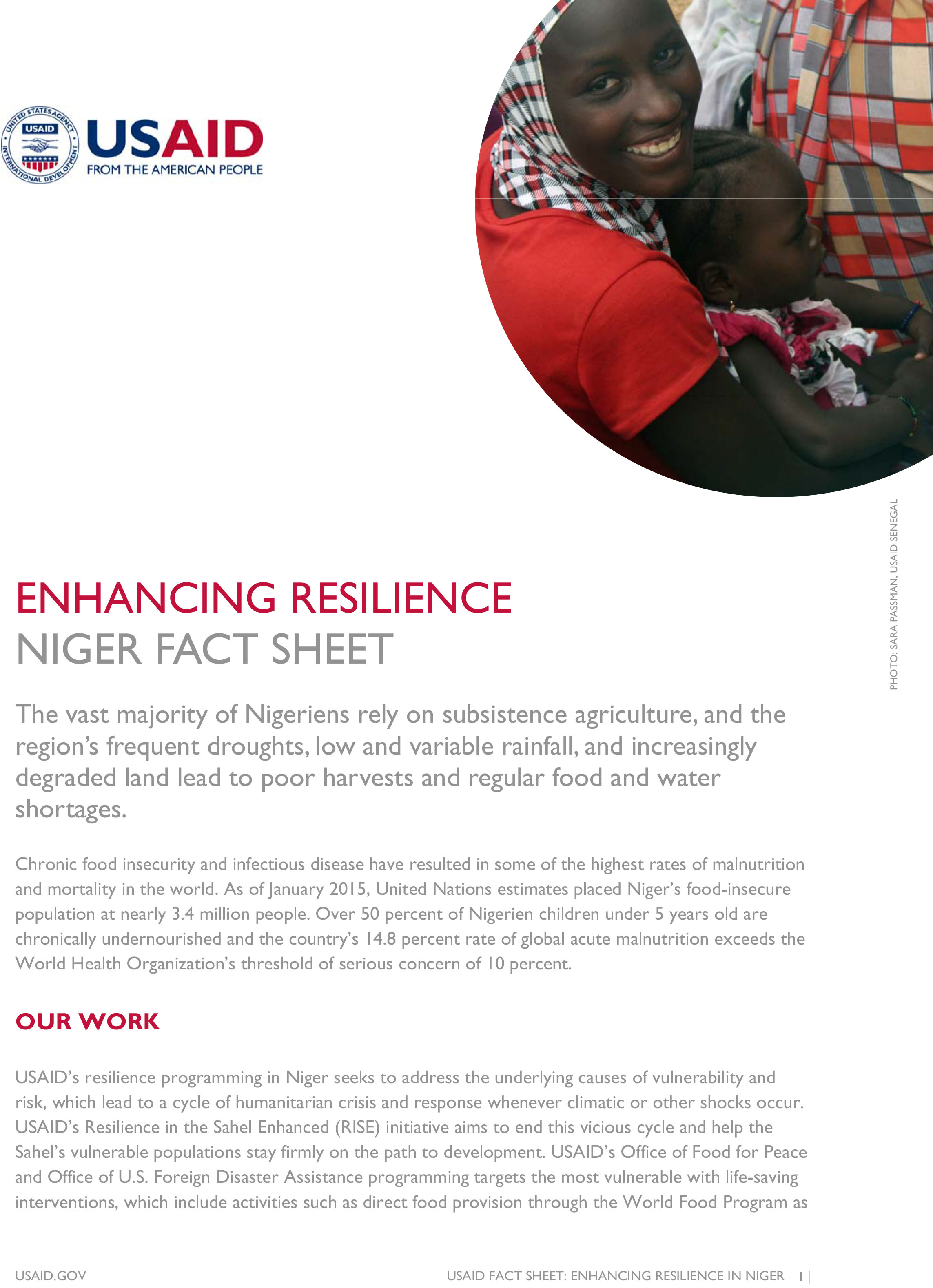 Niger Resilience Fact Sheet