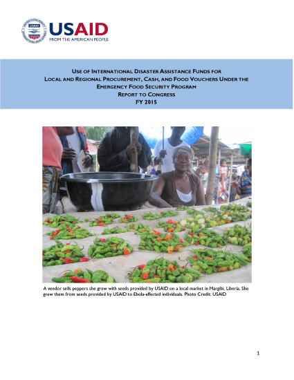 FY 2015 Emergency Food Security Program Report to Congress
