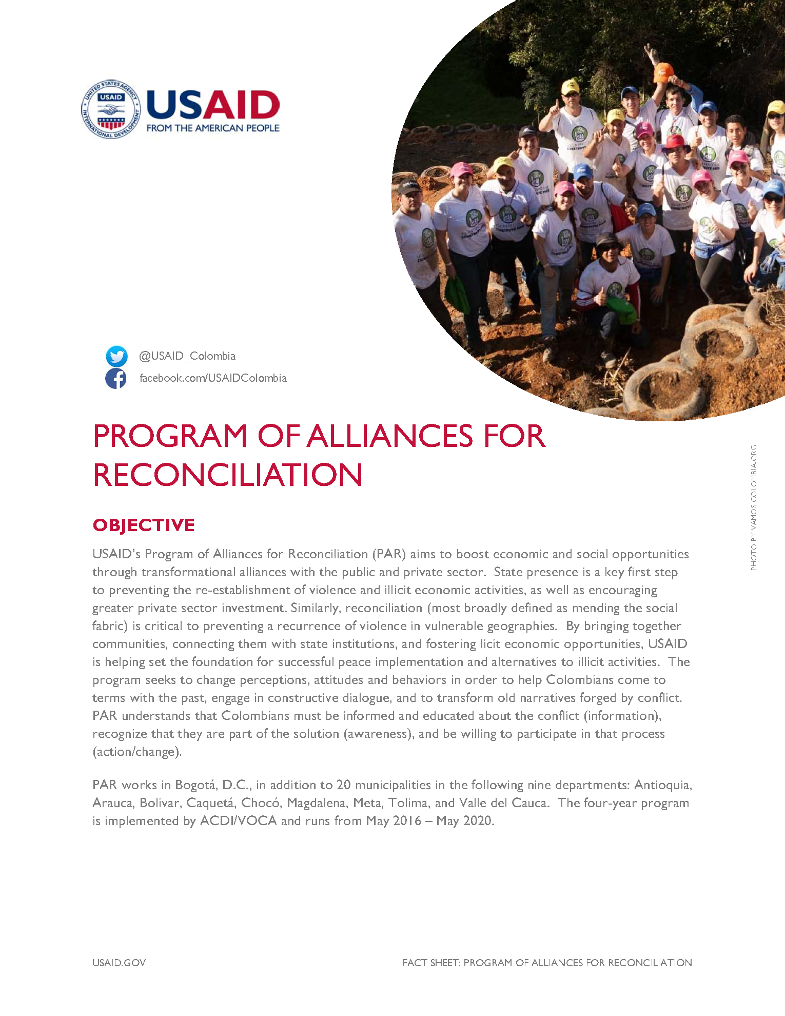 Program of Alliances for Reconciliation (PAR) Fact Sheet
