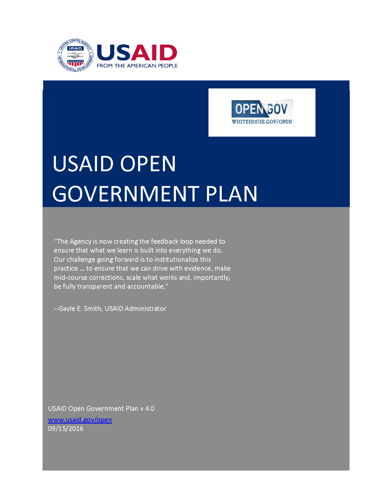 USAID Open Government Plan v4.0