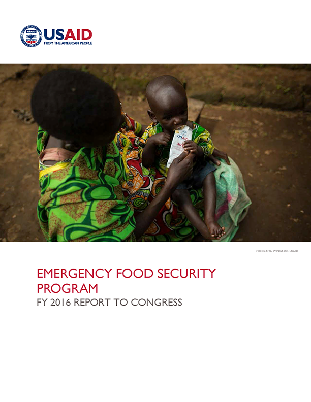 Emergency Food Security Program (EFSP) Report to Congress, FY2016