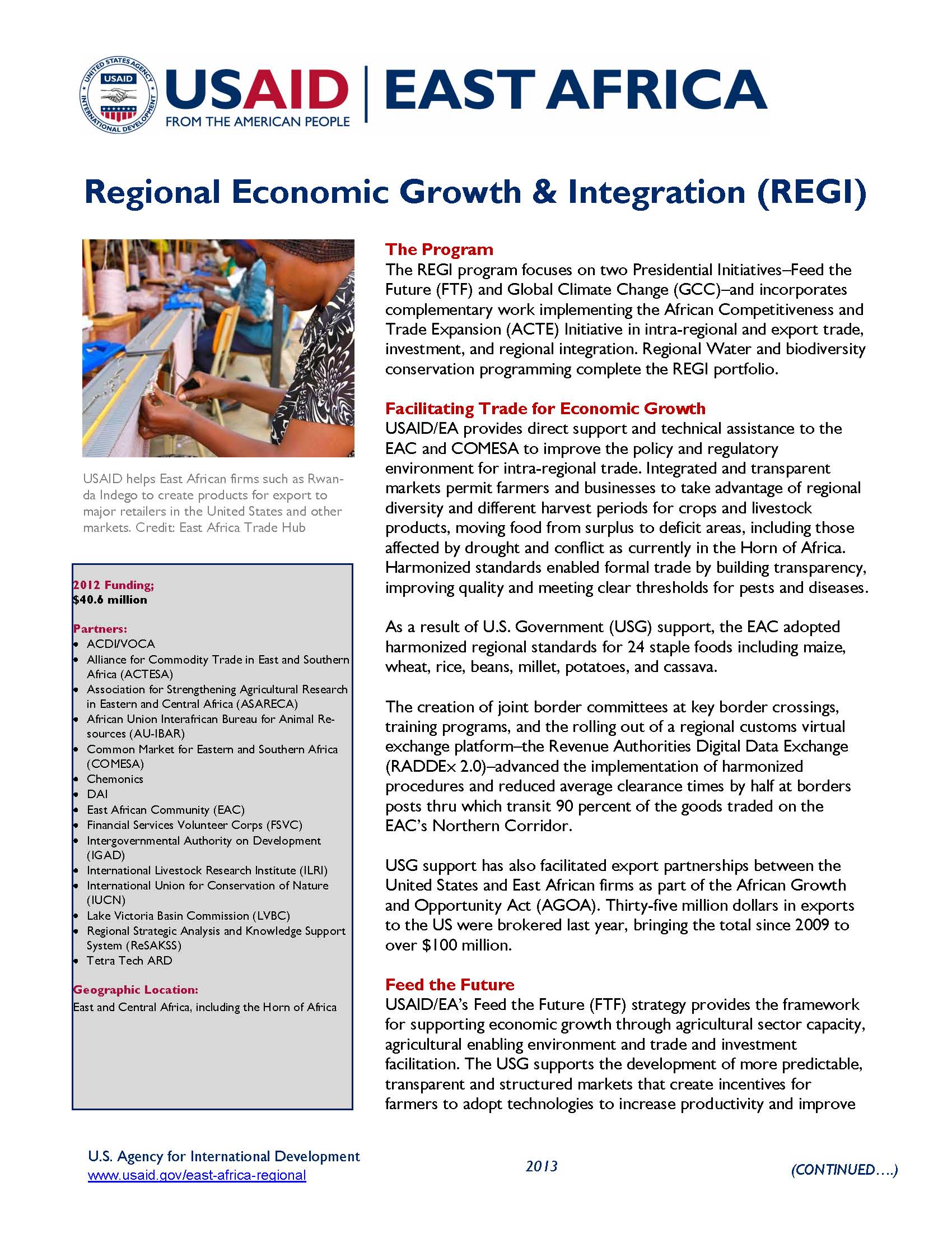 Regional Economic Growth & Integration