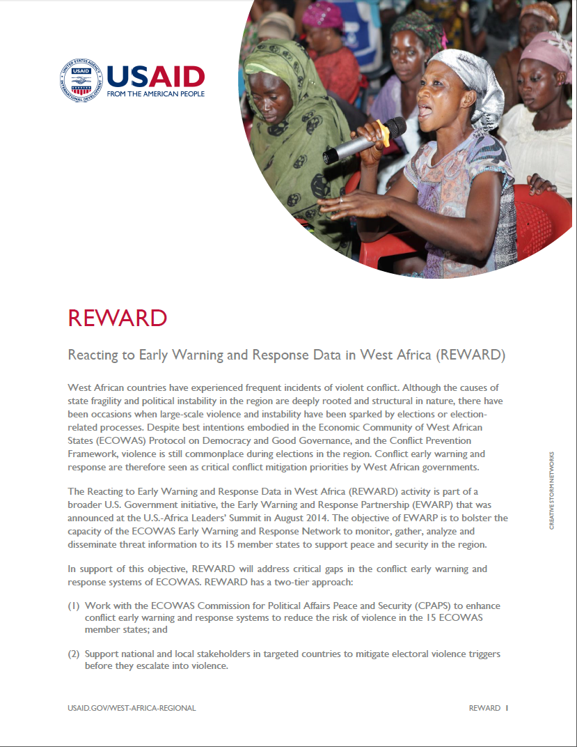 Click here to download the Fact Sheet on Reacting to Early Warning & Response Data in West Africa