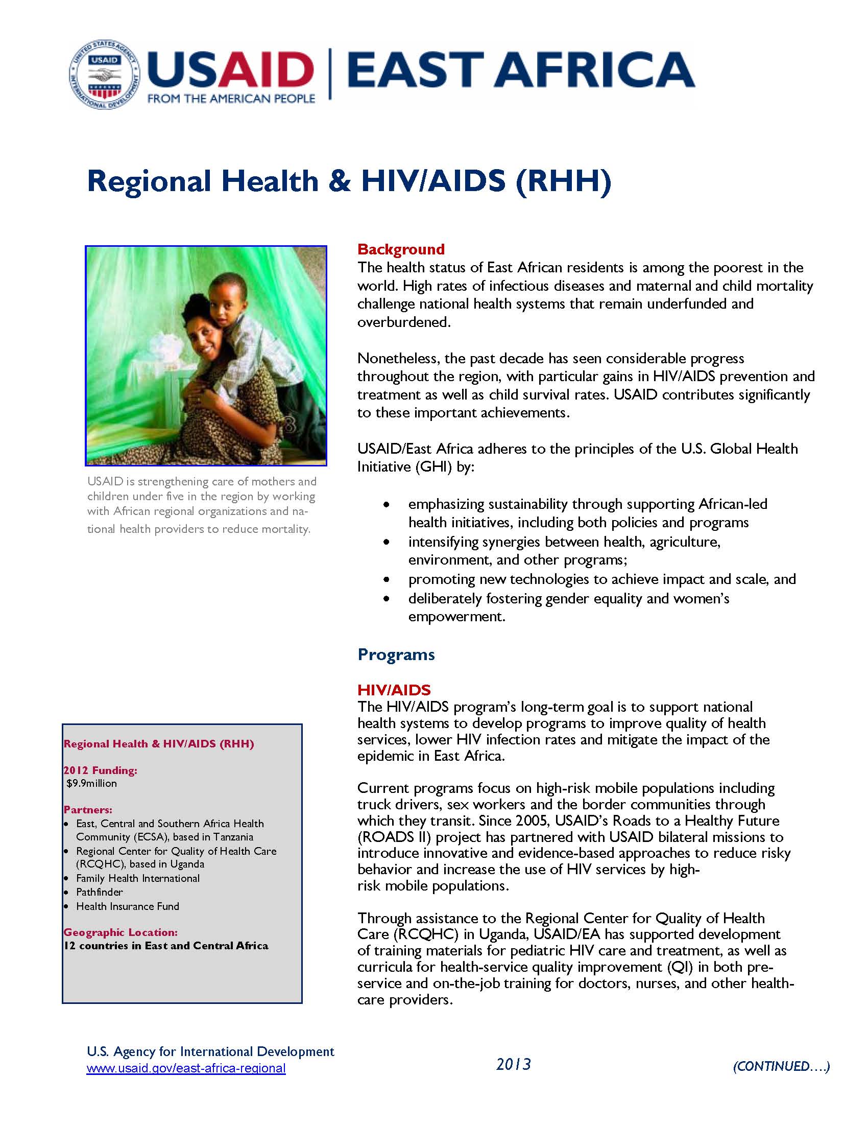 Regional Health and HIV/AIDS 