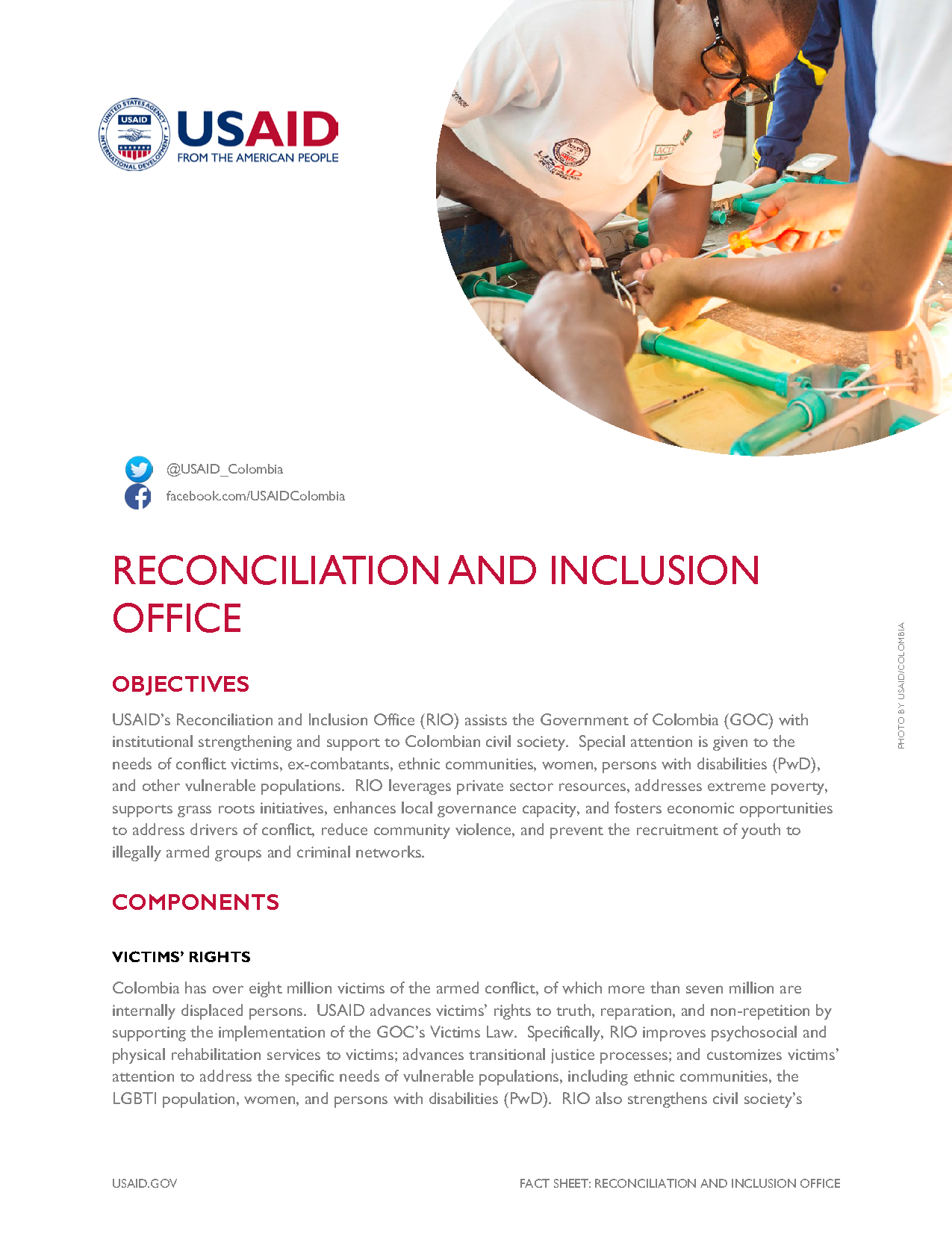 Reconciliation and Inclusion Office (RIO) Fact Sheet