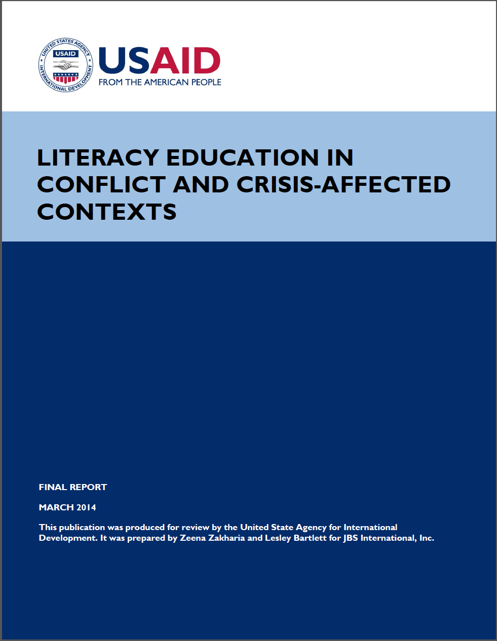 Literacy Education Crisis & Conflict