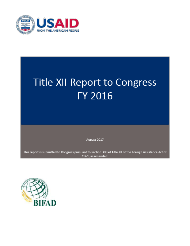 Title XII Report to Congress FY 2016