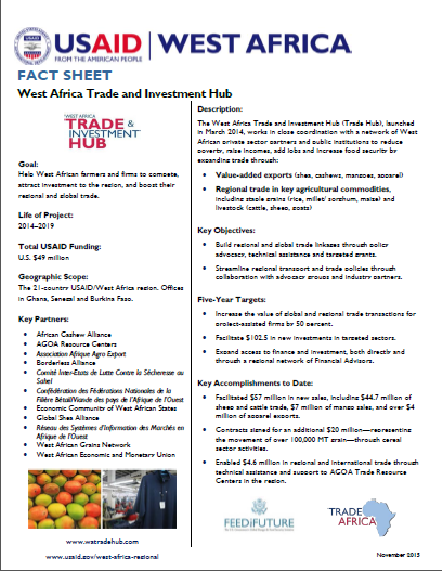 Fact Sheet on the West Africa Trade and Investment Hub