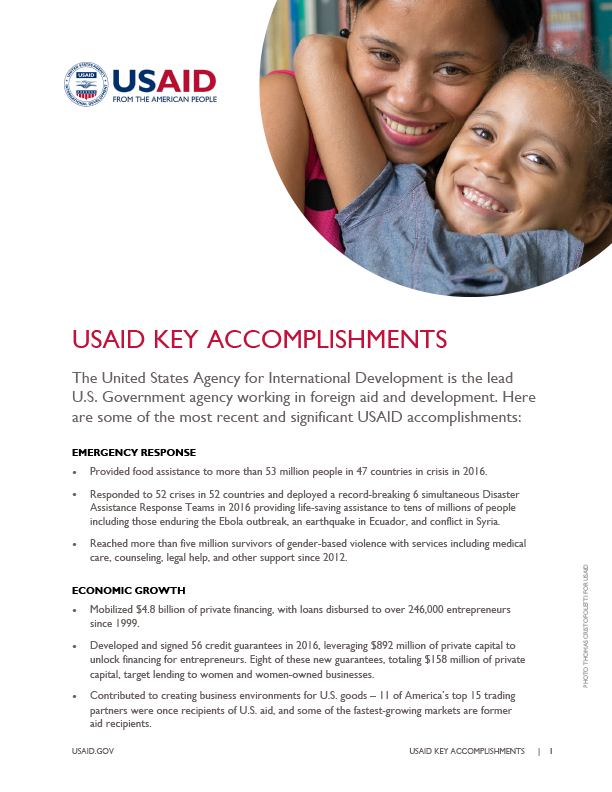 USAID Key Accomplishments - February 2017