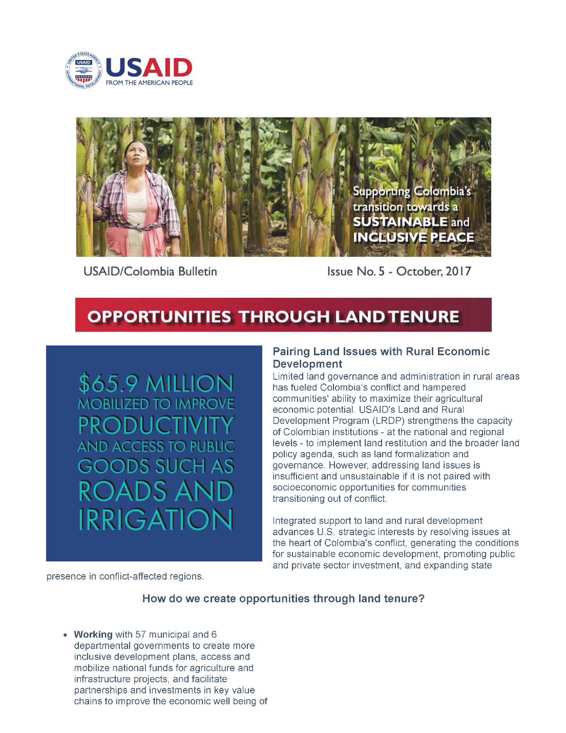 Opportunities Through Land Tenure