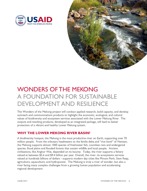 Wonders of the Mekong Fact Sheet