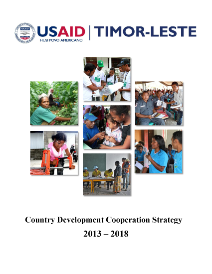 Timor Leste Country Development Cooperation Strategy 2013 – 2018