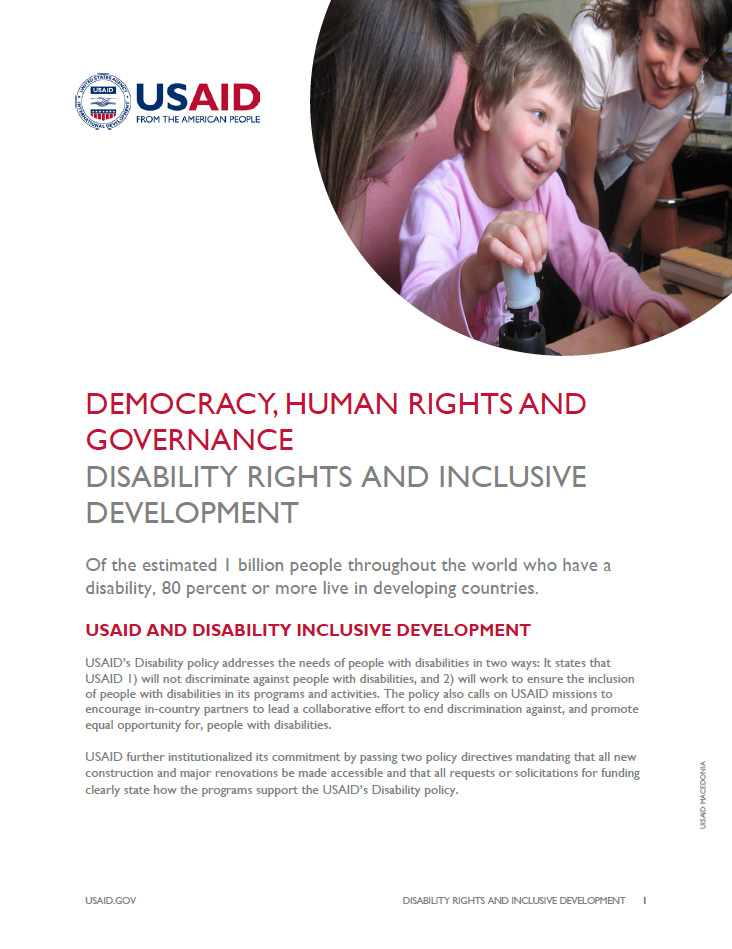 USAID/DCHA Disability Program Fact Sheet