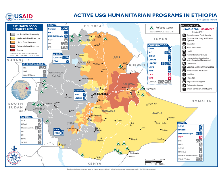Ethiopia Map - 01-26-2016