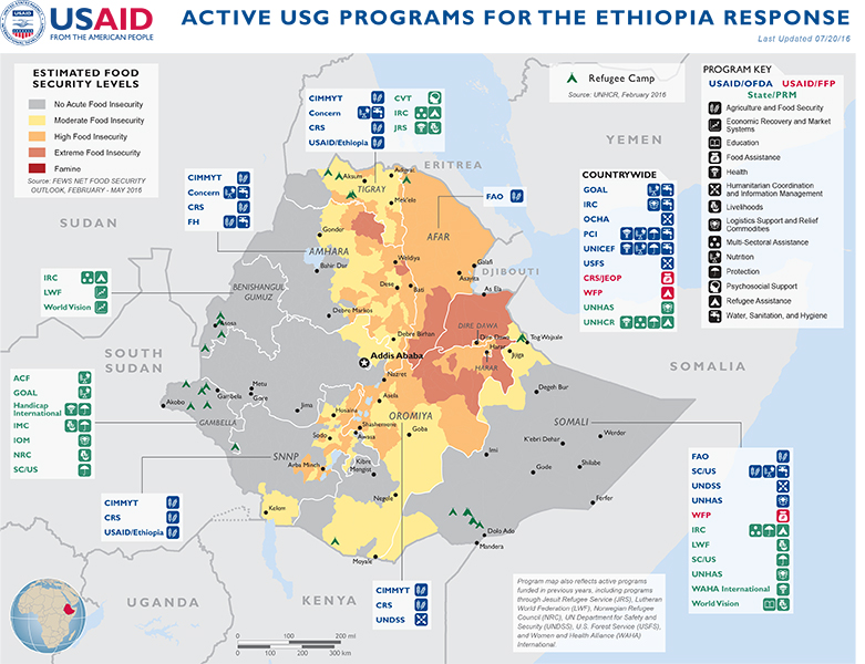 Ethiopia Map - 07-20-2016
