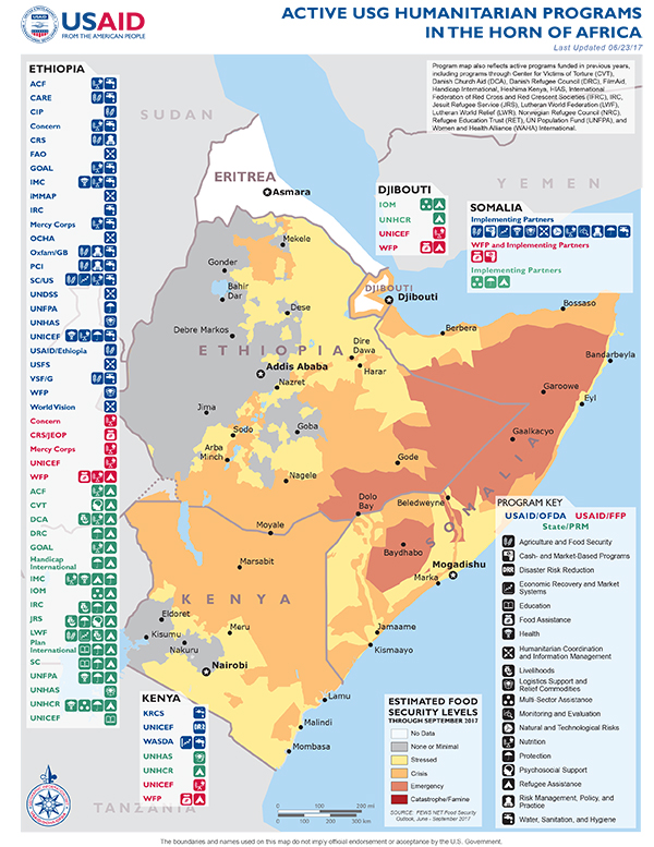 Horn of Africa Map - 06-23-2017