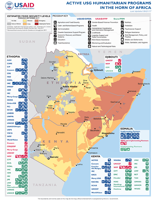 Horn of Africa Map - 09-21-2017