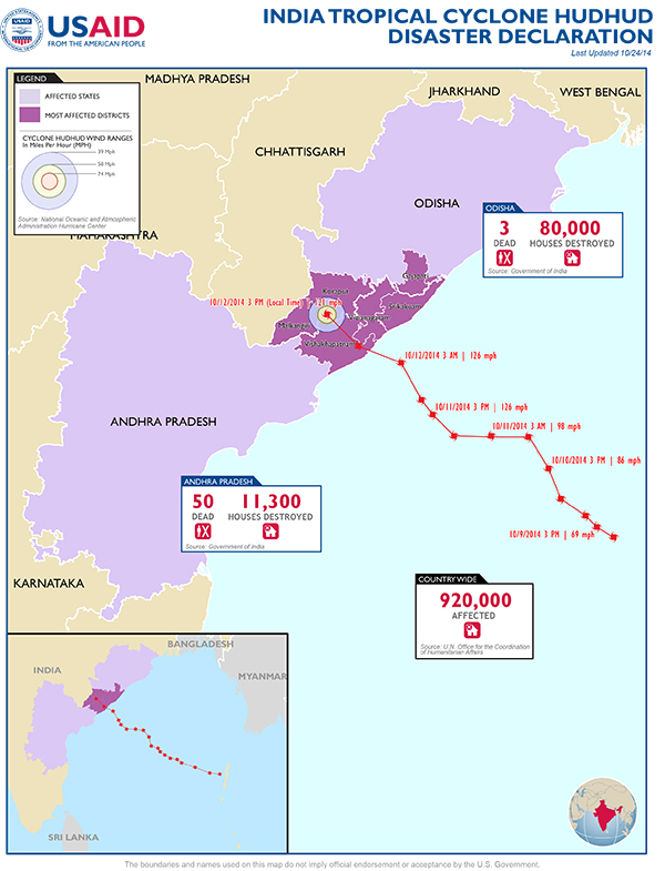 India Tropical Cyclone Map - 10-24-2014