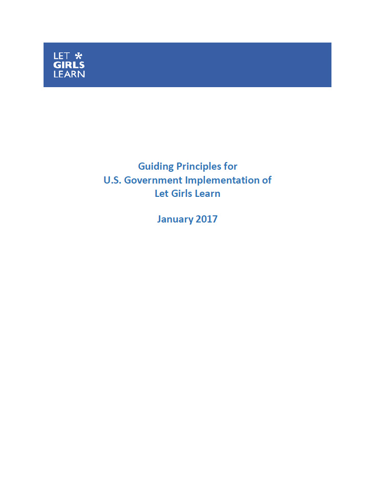 Guiding Principles for U.S. Government Implementation of Let Girls Learn