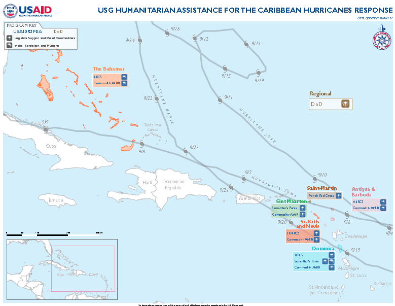 Caribbean Hurricanes - Map #2 FY18