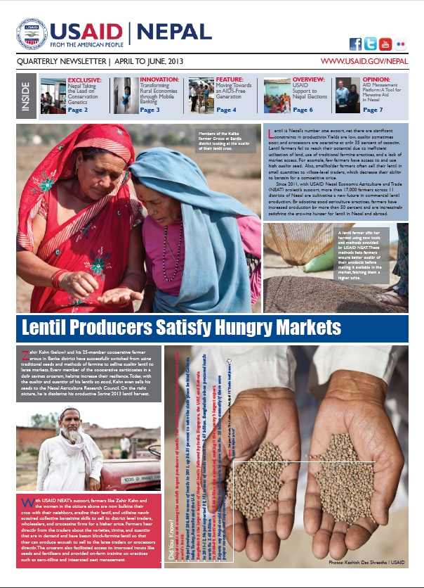 USAID Nepal Quarterly Newsletter | April to June, 2013 