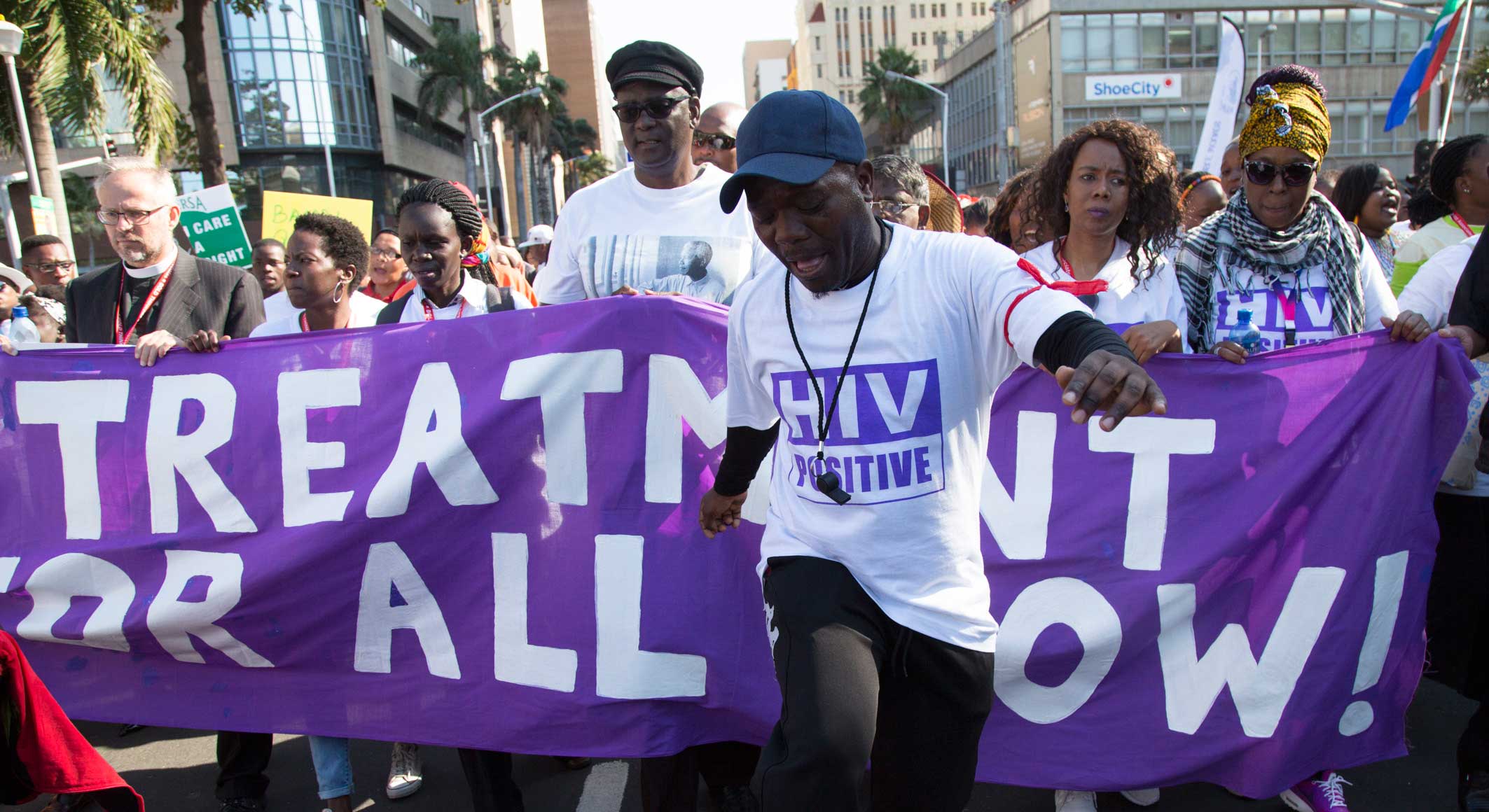 21st International AIDS Conference (AIDS 2016), Durban, South Africa.<br />
Photo shows TAC March through the Durban CBD, 18 July, 2016.<br />
Photo©International AIDS Society/Rogan Ward)