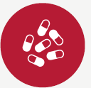 Graphic showing several pill capsules