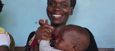 Screen grab from the video of a mother and baby in Zambia