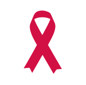 Icon of a red AIDS ribbon