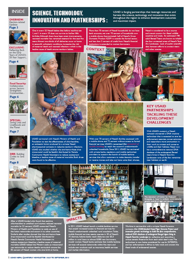 USAID/Nepal Quarterly Newsletter - July-September 2013 - Page 2