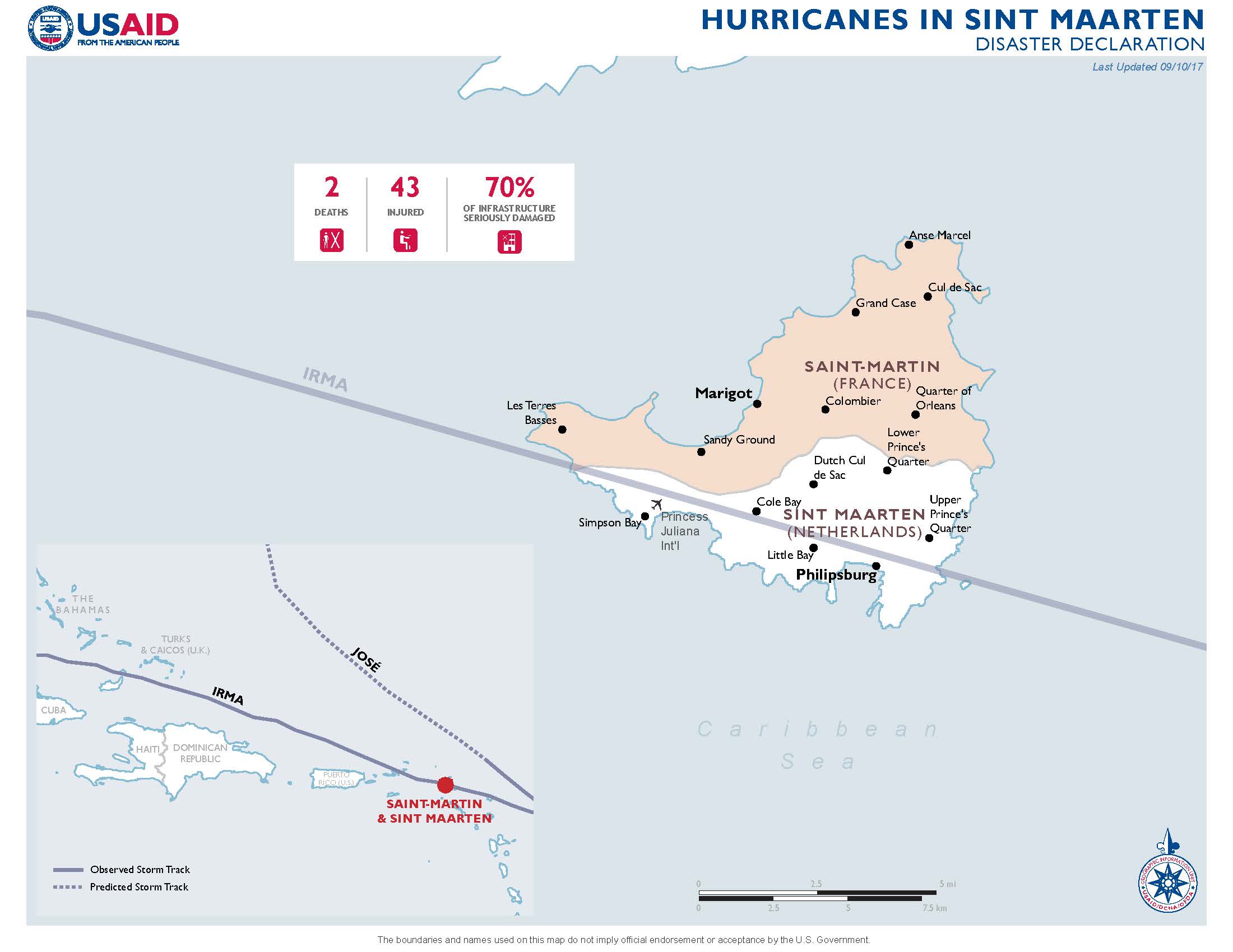 Sint Maarten Map - 09-09-2017