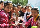 School children in Khatlon enjoy their first taste of drinking water outside their school.