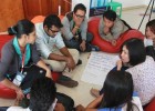 A team discusses how to address dangerous speech during the PeaceTech Exchange in Burma.