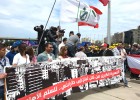 Lebanese Center for Active Citizenship staff and volunteers march for peace in Tripoli, April 2013.