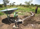 An Ethiopian farmer uses a prototype of International Development Enterprises’ Clean Irrigation System.
