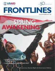 Frontlines cover - Democracy, Human Rights & Governance