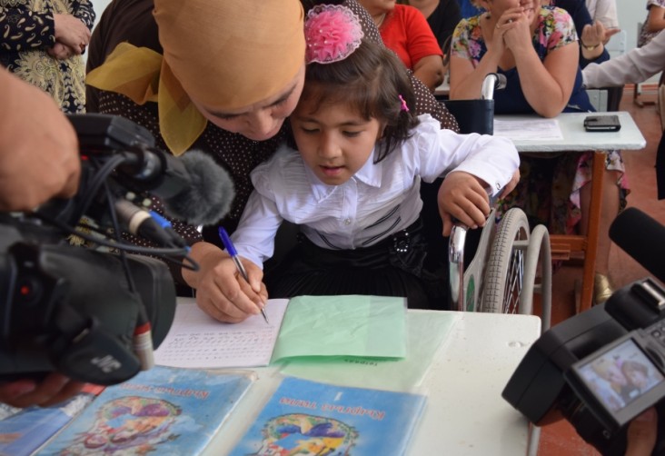 Thanks to the program Sarahan’s school in Osh has become friendlier to people with disabilities.