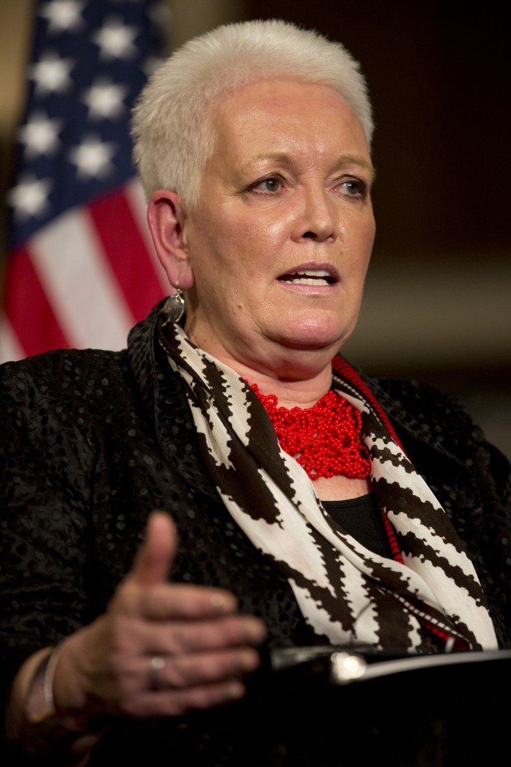 USAID Administrator Gayle Smith speaking at the Dirksen Senate Office Building, March 9, 2016.