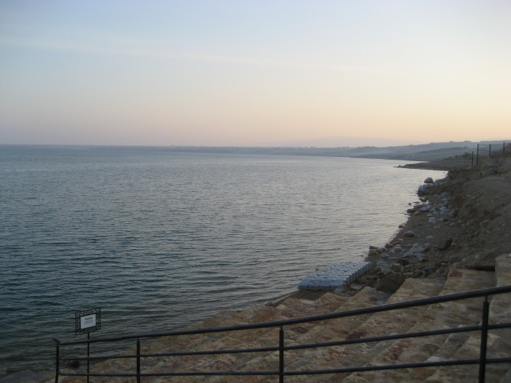 Image of the Dead Sea and its coast in Jordan.