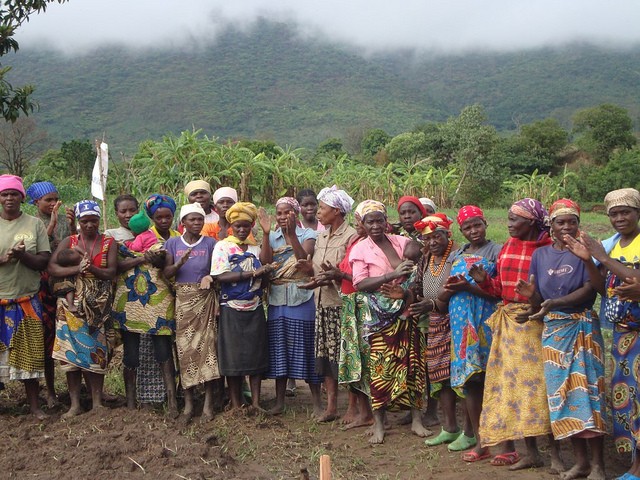 At this USAID-supported women's association, they learn to plant new crops, such as eggplant, beans, and kale.  