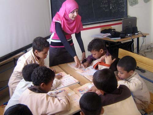 Nearly 9,000 Egyptian teachers received training from USAID to promote active learning and a respectful atmosphere in their clas
