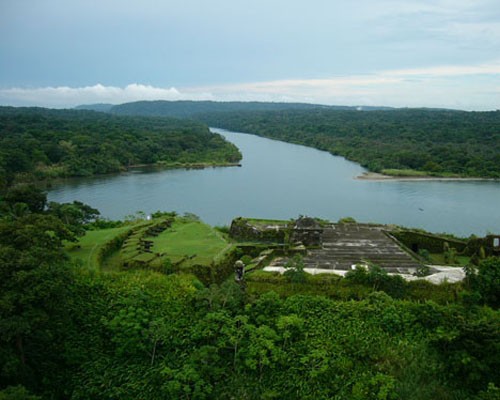 The mouth of the Chagres River feeds 40 percent of the water for canal operations and 80 percent of the water for human consumpt