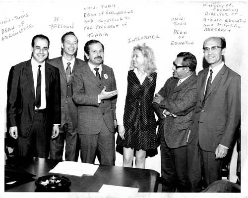 In 1970, Hal Freeman, second from left, took a small group of deans from Tunisia’s University of Tunis on an academic study tour
