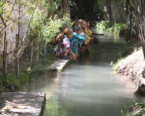 Residents in Khatlon, Tajikistan, relied on this irrigation canal as their only source of water.