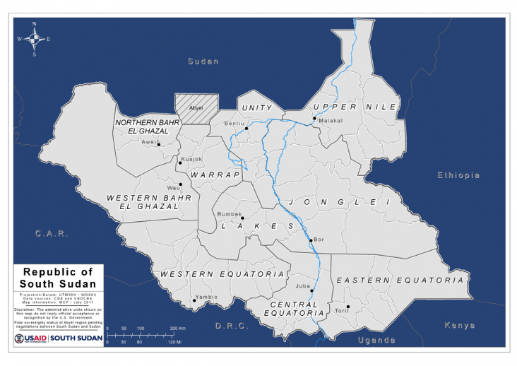 Two Sudans The Separation Of Africa S Largest Country And The Road   B SudanMap 